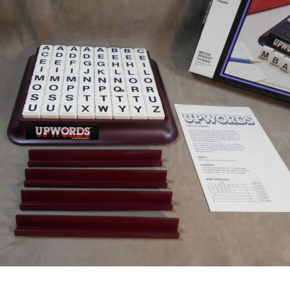 Vintage 1983 Upwords Milton Bradley #4312 Complete 3-Dimensional Word Game - Picture 2 of 10